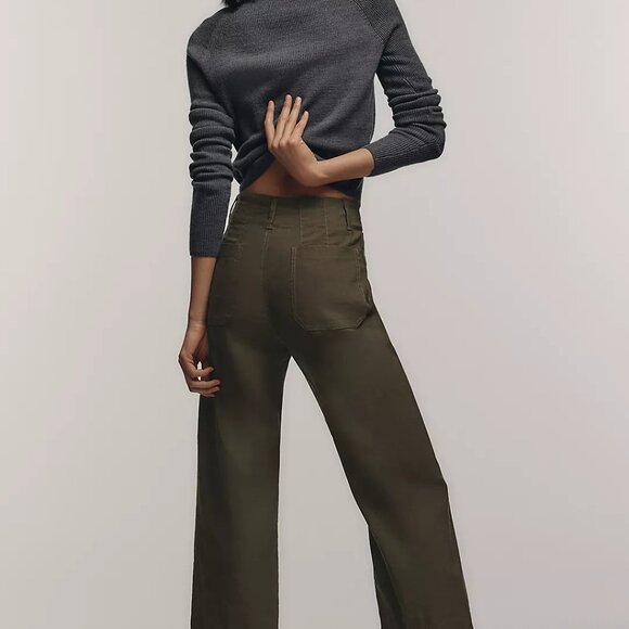 Anthropologie The Colette Linen Crop Wide-Leg Pants - Picture 3 of 5